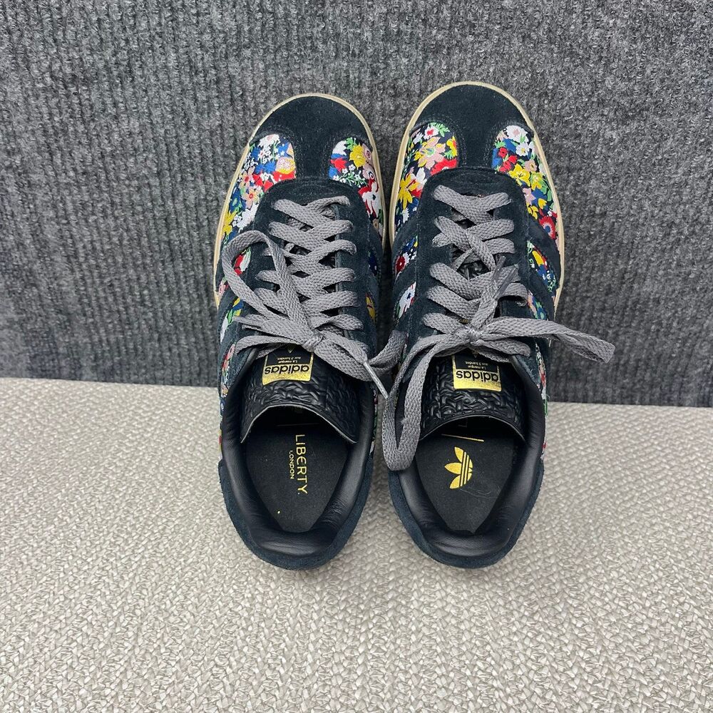 Adidas Gazelle Bold Liberty London Black Gold Floral Platform Women’s 8 JI2572 - Picture 7 of 8